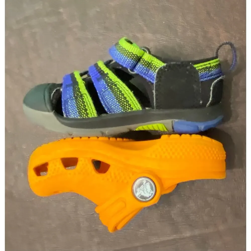 KEEN Toddler Newport H2 Water Sandals Blue Lime Green Sze C5 Estimated Play Shoe